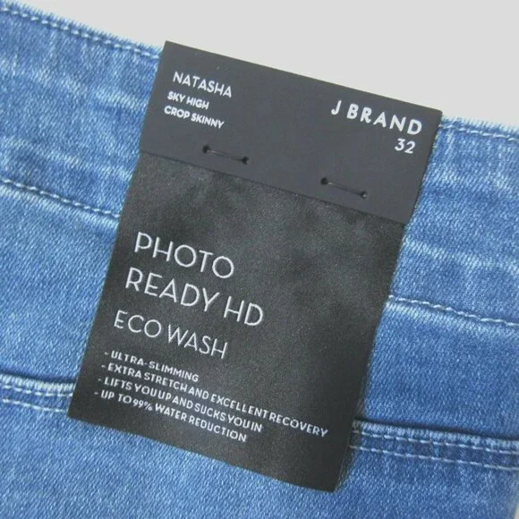 NWT J Brand Natasha in Argo Sky High Crop Skinny Buttonfly Stretch Jeans 32